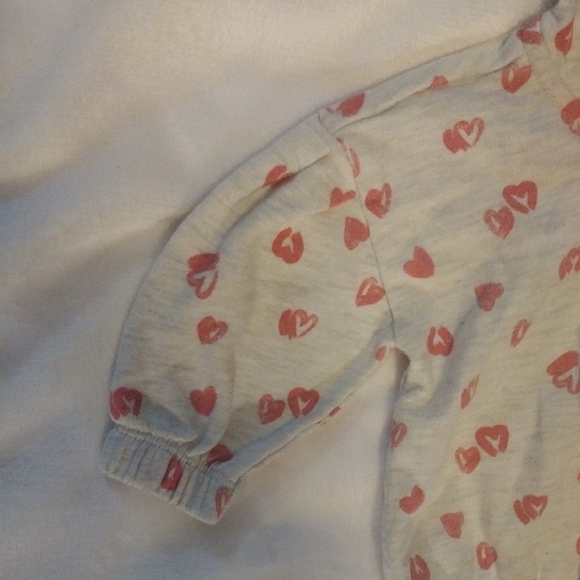 Carter's White and Red Sweatshirt with Heart Pattern​ - Picture 4 of 7